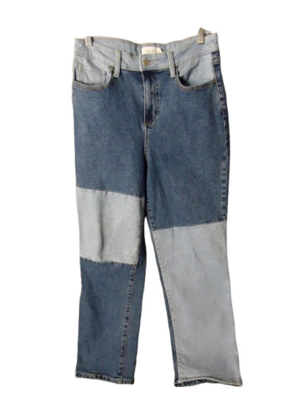 Cello High Rise Straight Leg Color Block Jeans Juniors Size 11 Style AB78348S-M